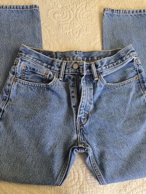 Levi's Light Blue Denim Jeans with Tan Leather Logo